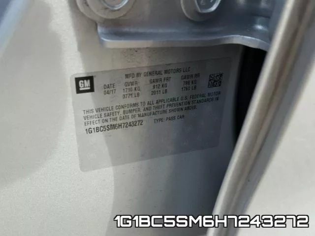 1G1BC5SM6H7243272 фото 2