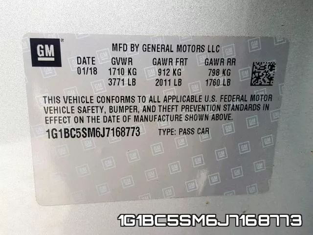 1G1BC5SM6J7168773 фото 2