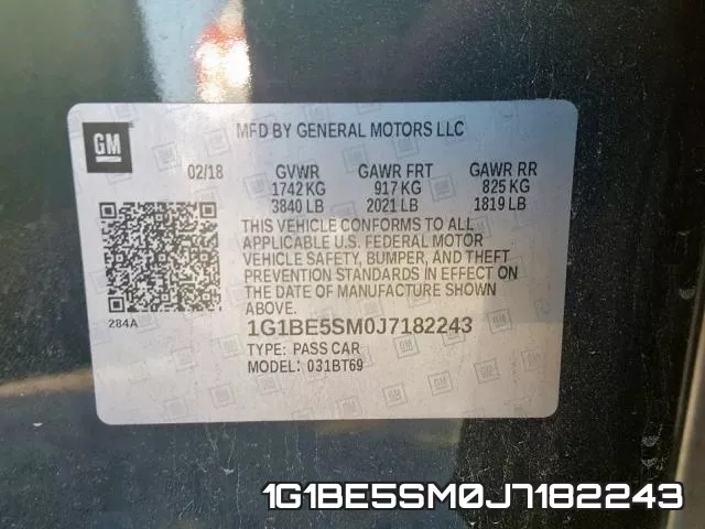 1G1BE5SM0J7182243 фото 2