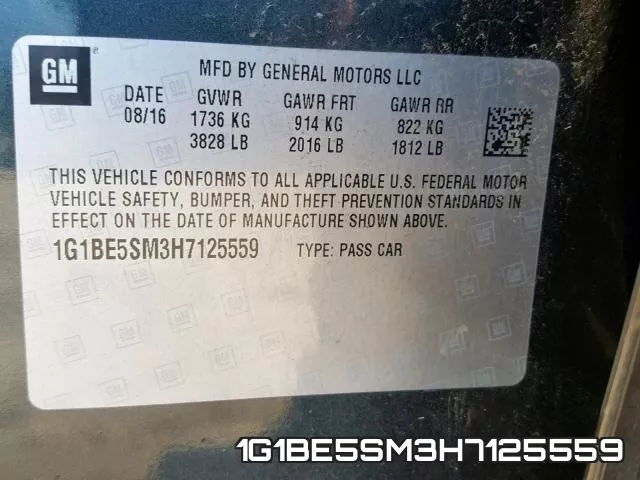 1G1BE5SM3H7125559 фото 2