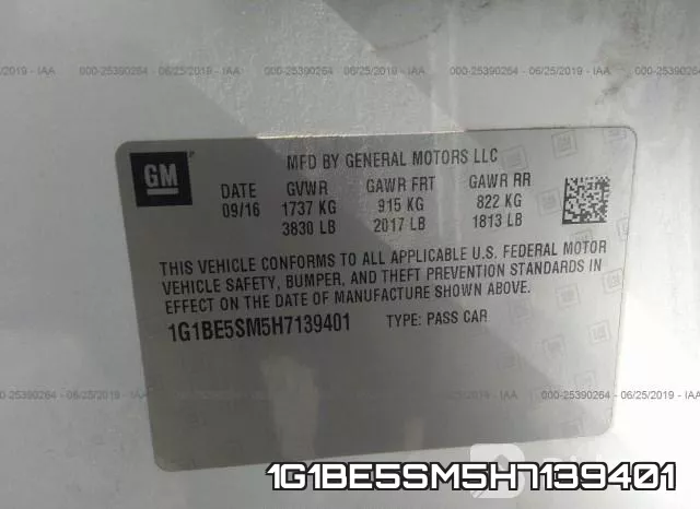 1G1BE5SM5H7139401 фото 10