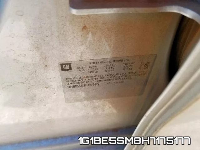 1G1BE5SM8H7175177 фото 2