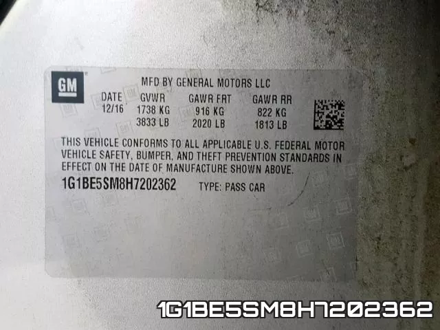 1G1BE5SM8H7202362 фото 2