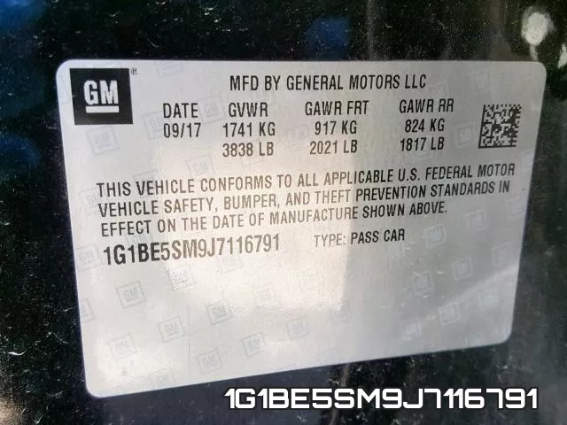 1G1BE5SM9J7116791 фото 2