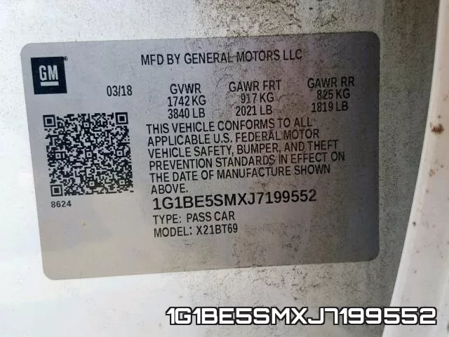 1G1BE5SMXJ7199552 фото 2