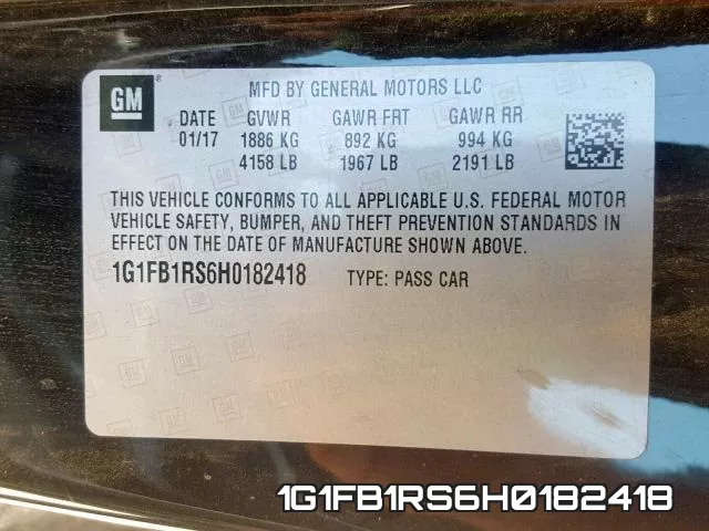 1G1FB1RS6H0182418 фото 2