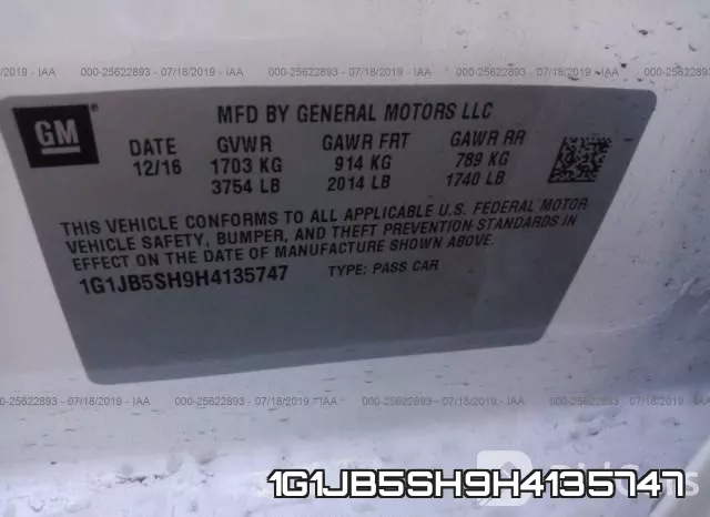 1G1JB5SH9H4135747 фото 10