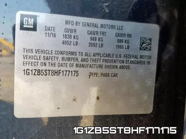 1G1ZB5ST8HF177175 фото 2