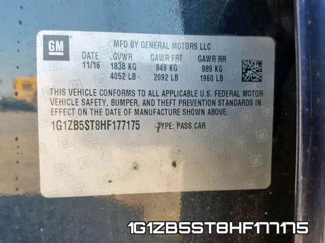1G1ZB5ST8HF177175 фото 8