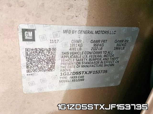 1G1ZD5STXJF153735 фото 2