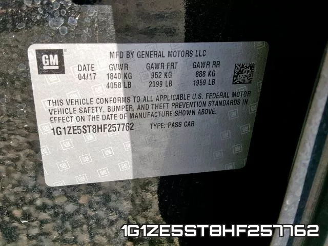 1G1ZE5ST8HF257762 фото 2