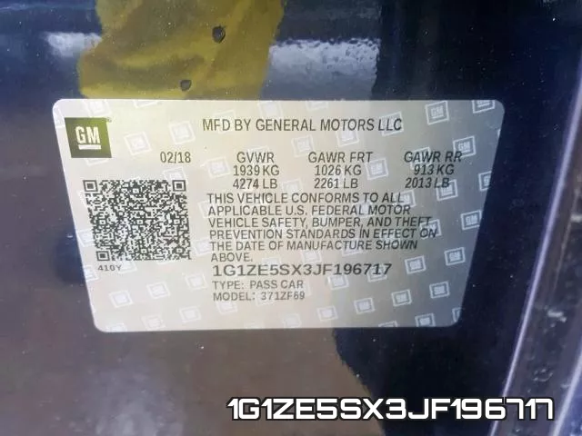 1G1ZE5SX3JF196717 фото 2