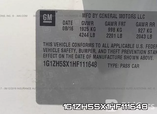 1G1ZH5SX1HF111648 фото 10