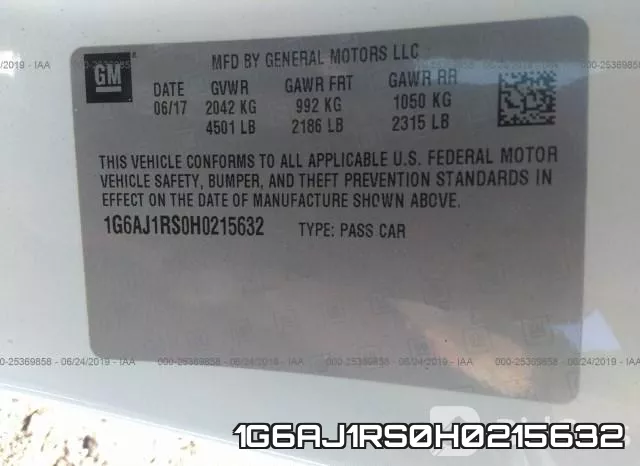 1G6AJ1RS0H0215632 фото 10