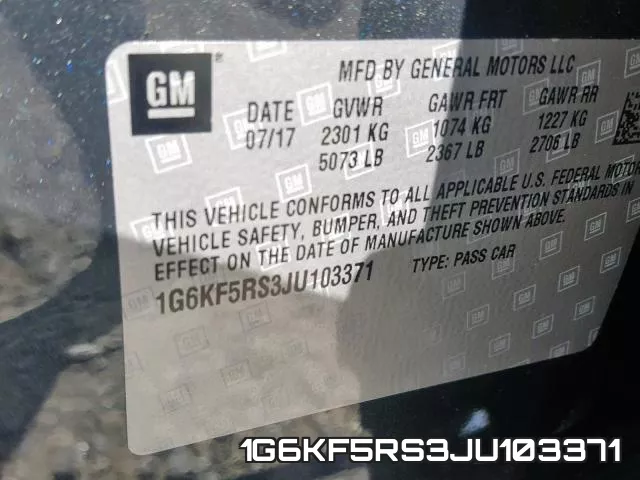 1G6KF5RS3JU103371 фото 2