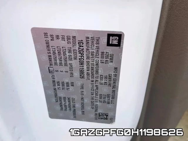 1GAZGPFG0H1198626 фото 2