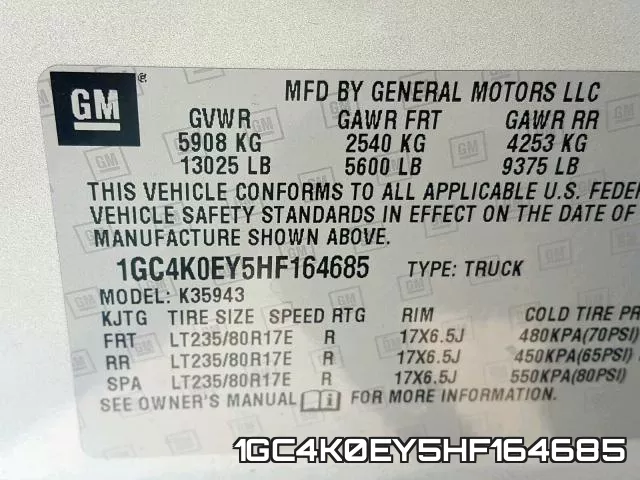 1GC4K0EY5HF164685 фото 2