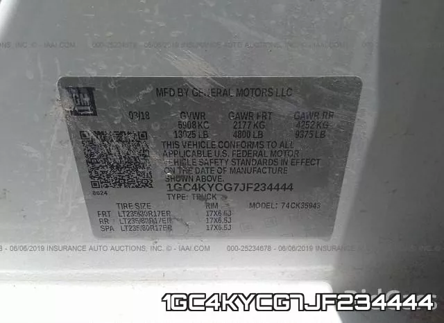 1GC4KYCG7JF234444 фото 10