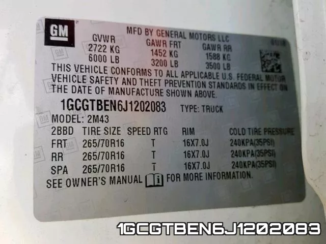 1GCGTBEN6J1202083 фото 2