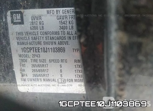1GCPTEE10J1103869 фото 10