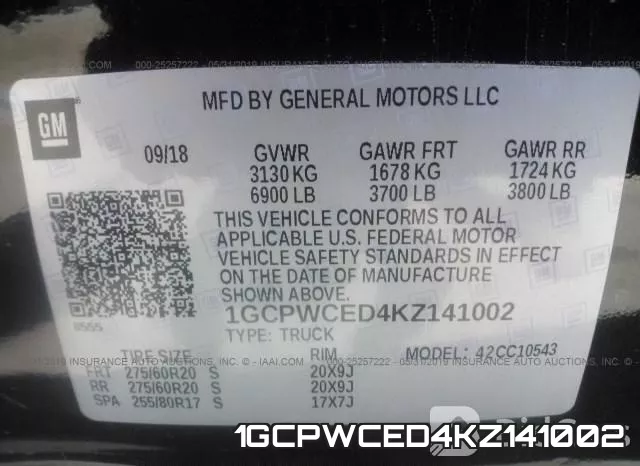 1GCPWCED4KZ141002 фото 10