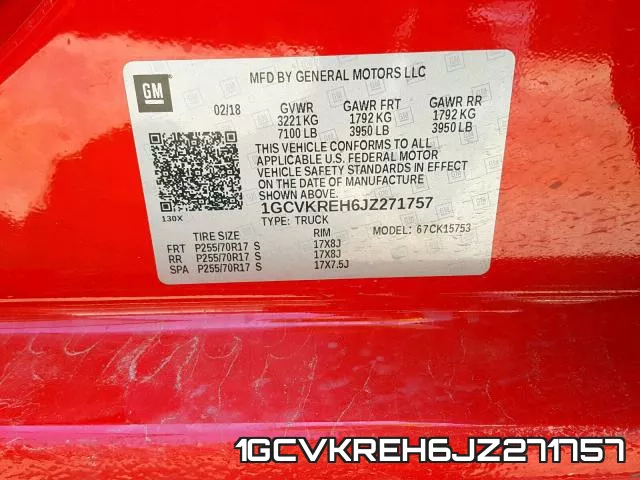 1GCVKREH6JZ271757 фото 2