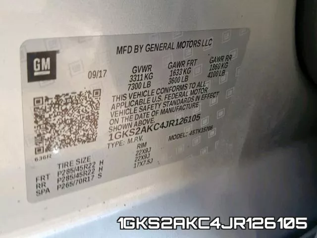 1GKS2AKC4JR126105 фото 2