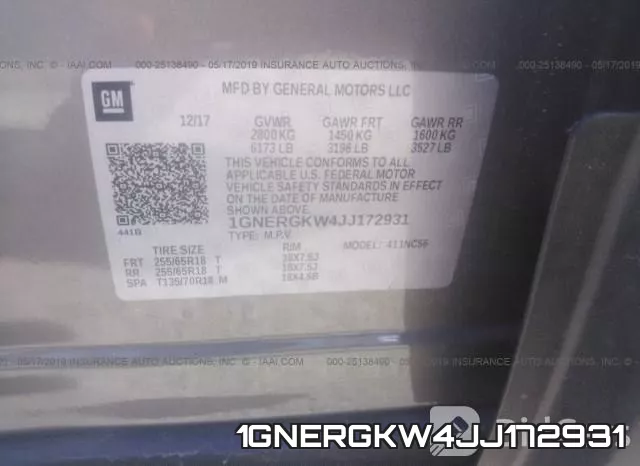1GNERGKW4JJ172931 фото 10