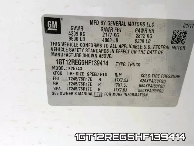 1GT12REG5HF139414 фото 2