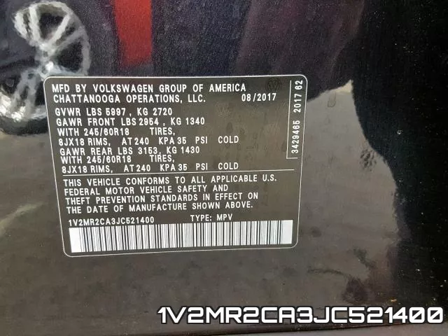 1V2MR2CA3JC521400 фото 2