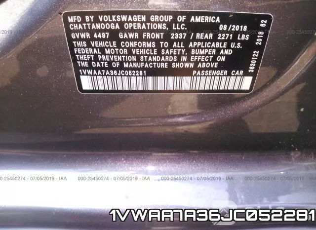 1VWAA7A36JC052281 фото 10