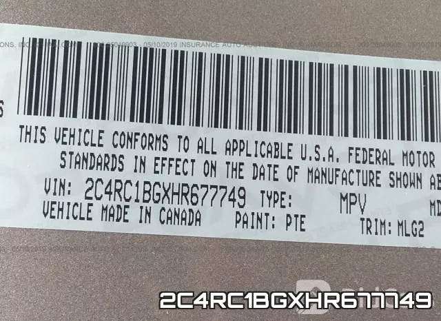 2C4RC1BGXHR677749 фото 10