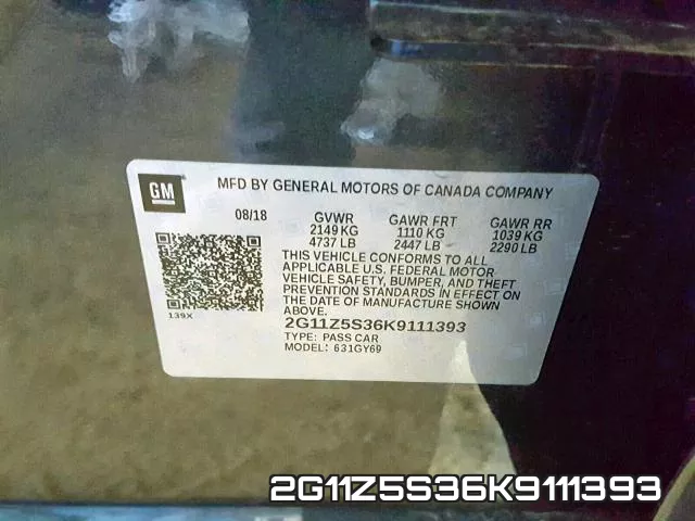 2G11Z5S36K9111393 фото 2