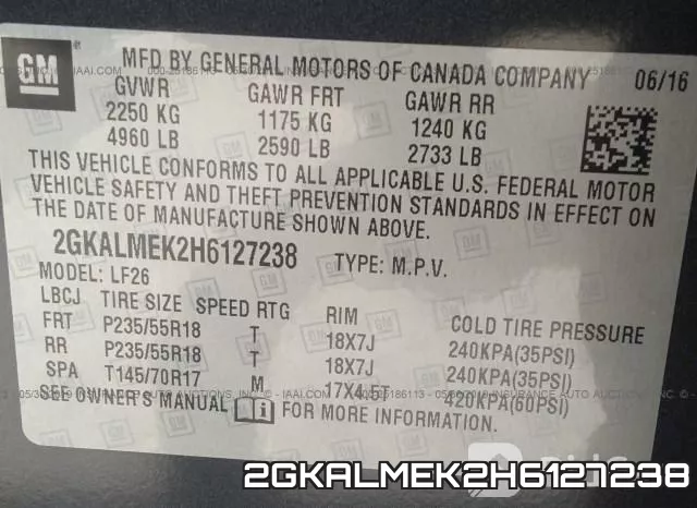 2GKALMEK2H6127238 фото 10