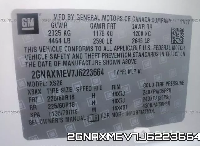2GNAXMEV7J6223664 фото 10