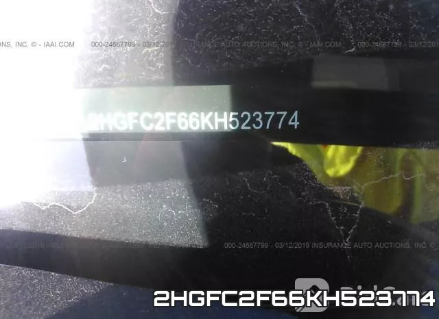 2HGFC2F66KH523774 фото 10