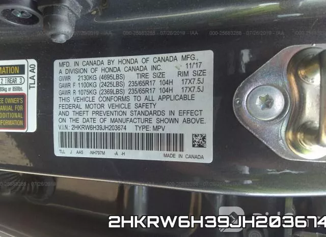 2HKRW6H39JH203674 фото 10