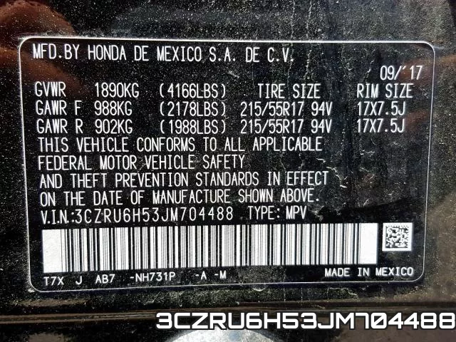3CZRU6H53JM704488 фото 2