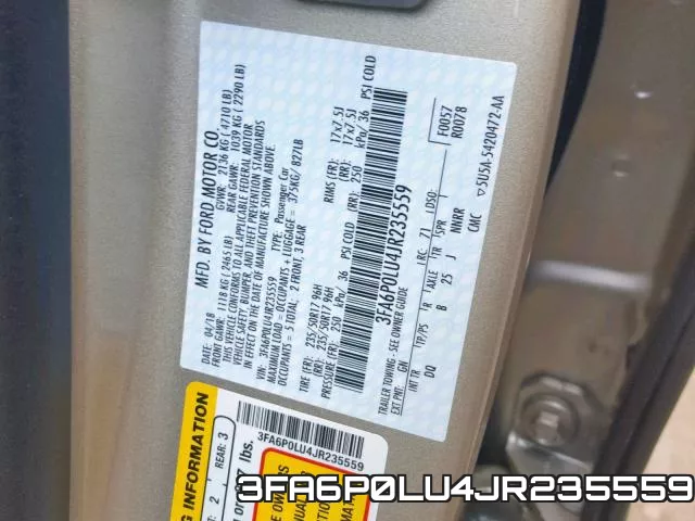 3FA6P0LU4JR235559 фото 2