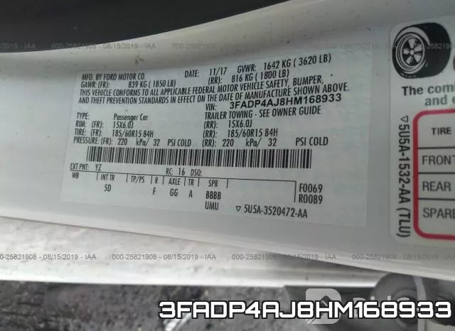 3FADP4AJ8HM168933 фото 10