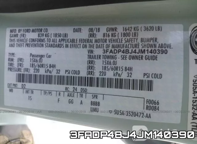 3FADP4BJ4JM140390 фото 10