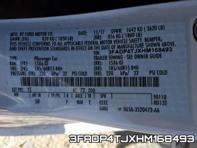 3FADP4TJXHM168493 фото 2