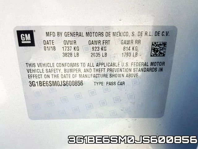 3G1BE6SM0JS600856 фото 2
