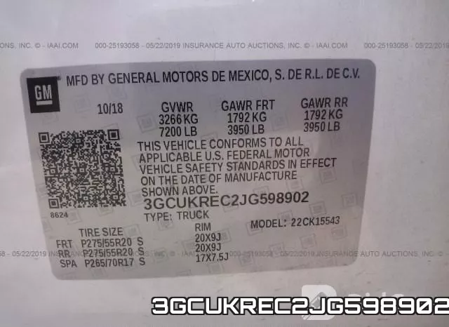 3GCUKREC2JG598902 фото 10