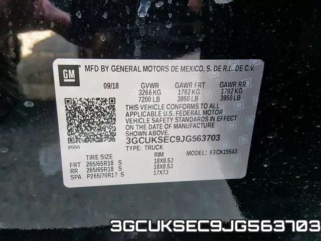 3GCUKSEC9JG563703 фото 2