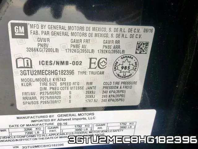 3GTU2MEC8HG182396 фото 2