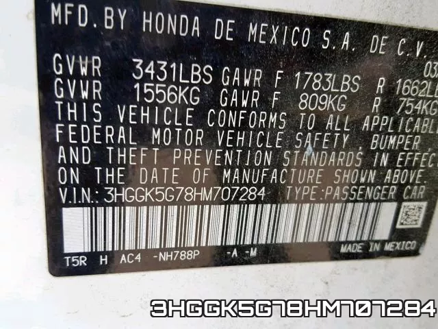 3HGGK5G78HM707284 фото 2