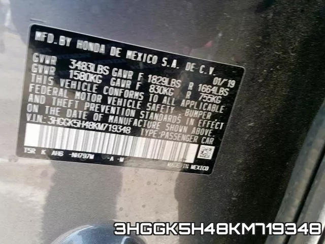 3HGGK5H48KM719348 фото 2