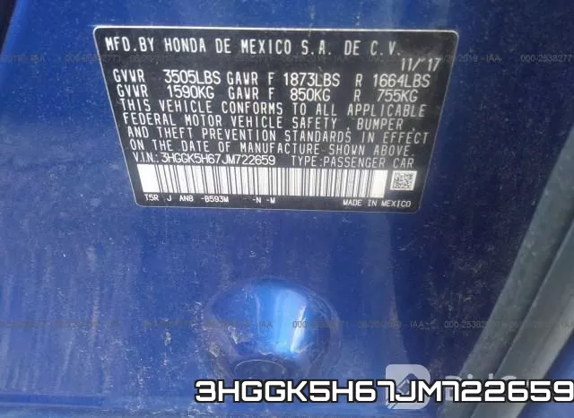 3HGGK5H67JM722659 фото 10