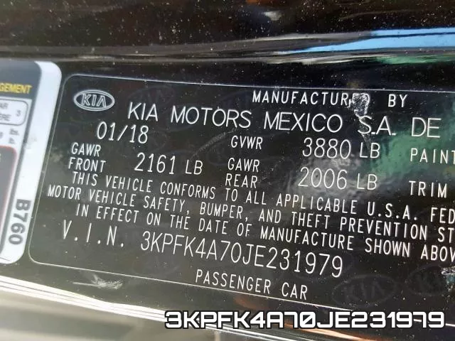 3KPFK4A70JE231979 фото 2